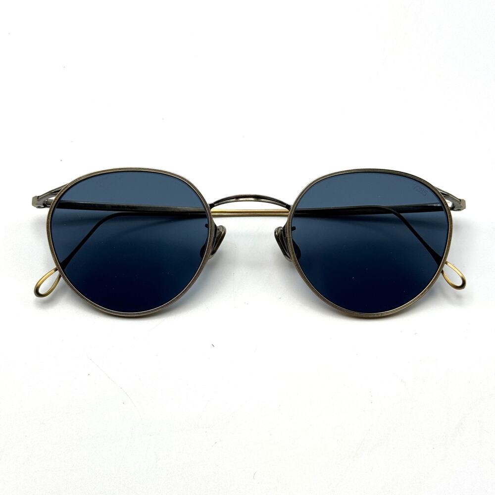 Eyevan 7285 Sunglasses Model 156 c.901 Antique Gold Frame Blue Lens 48-23-145